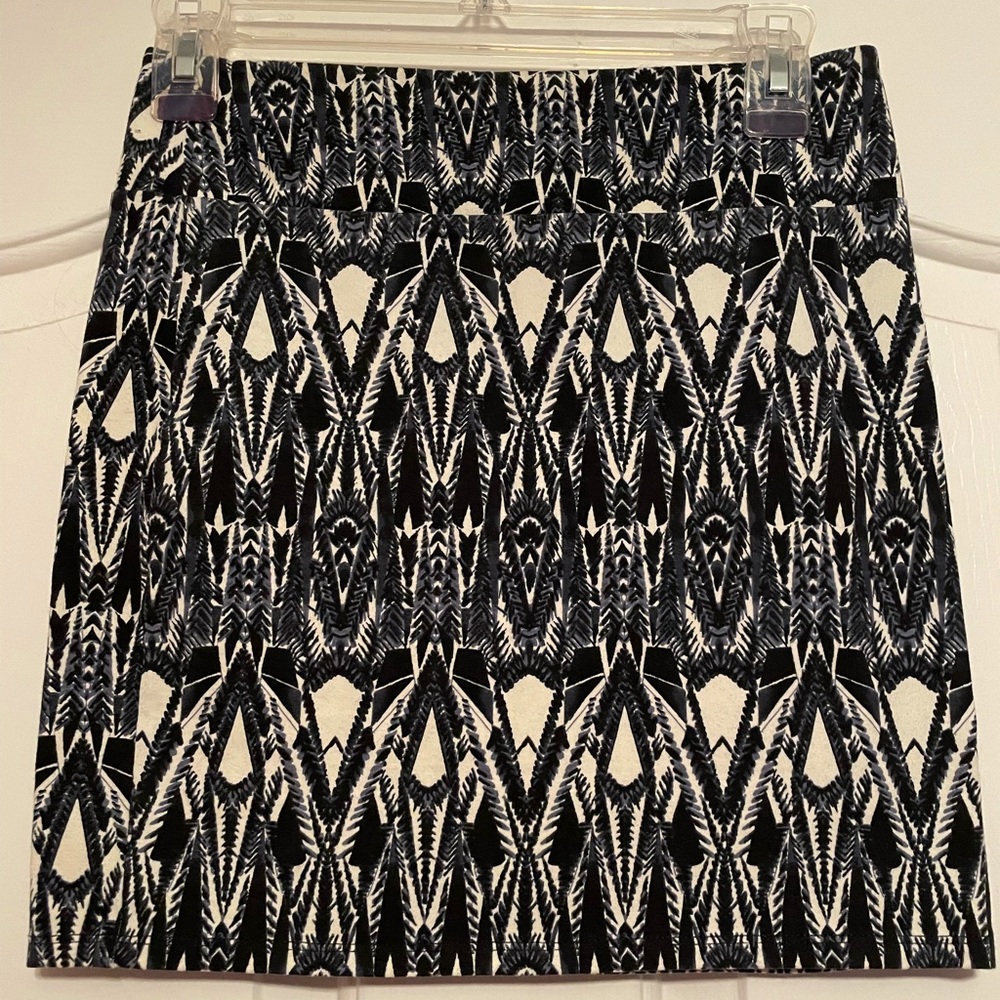American Eagle Black, White, Blue Skirt
